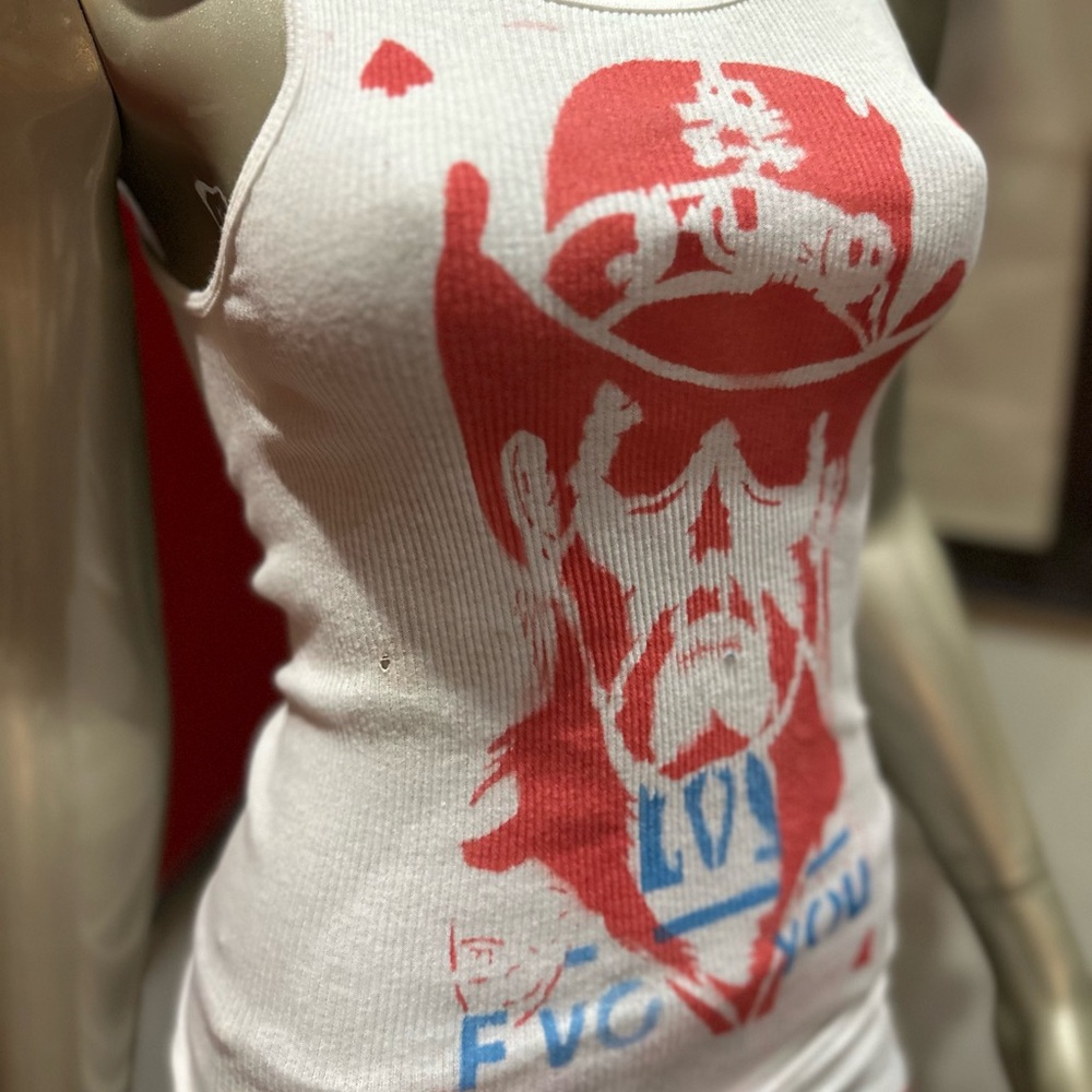 LEMMY Motörhead graffiti skull distressed robbed soft tank top S
